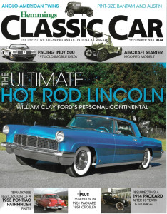 HEMMINGS CLASSIC CAR 2016 SEPT - INDY 500 '74 DELTA PACE, '53 PATHFINDER